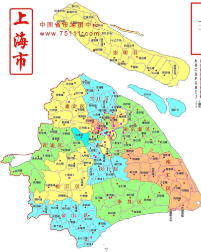 上海区域划分图