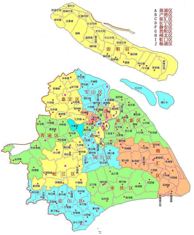 上海行政地图