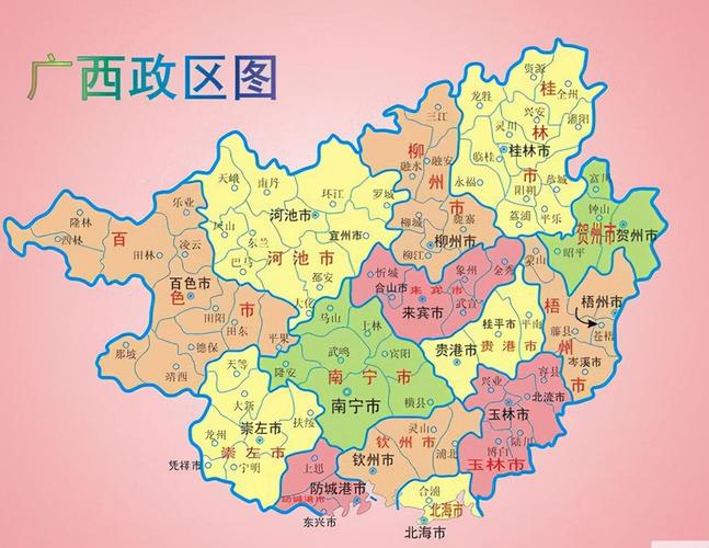 广西地图图片