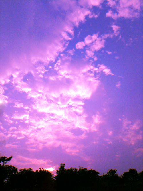 紫色的天空