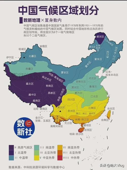 中国气候分布图的相关图片