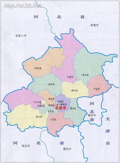 北京行政地图的相关图片