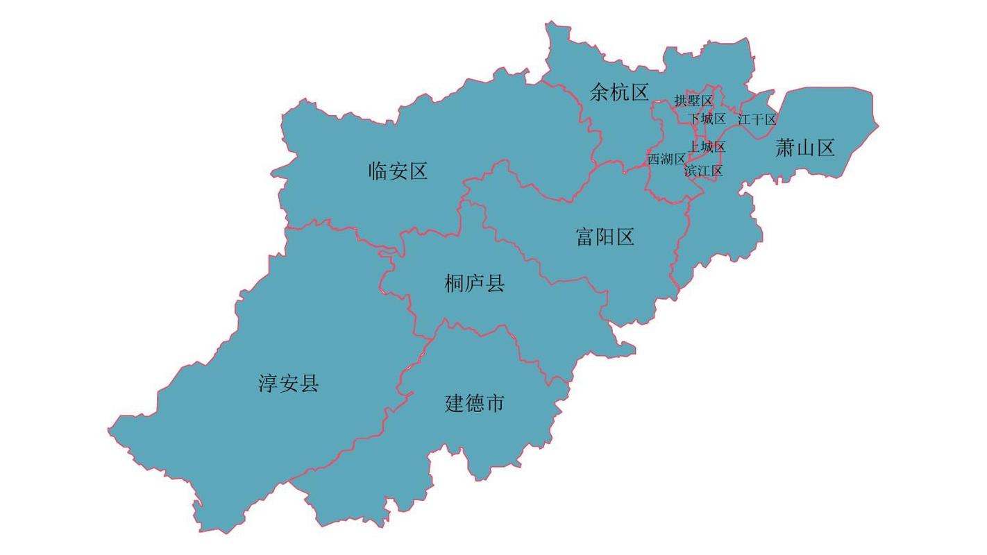 杭州区划图的相关图片