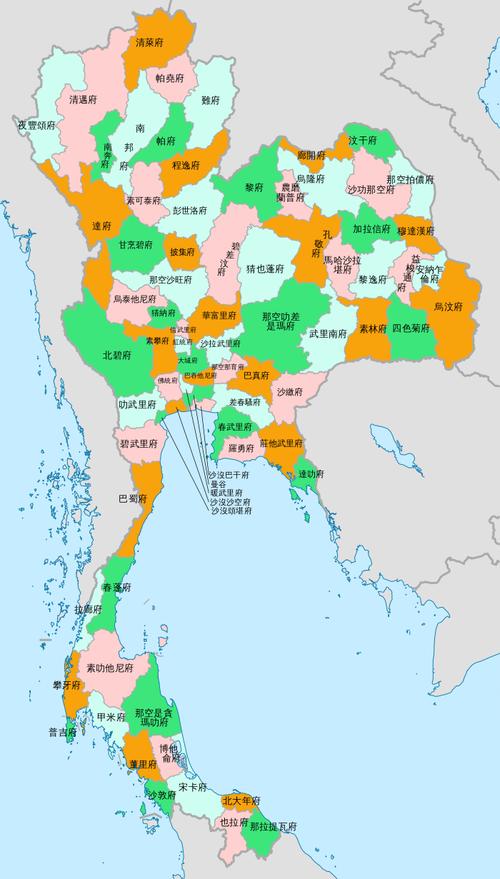 泰国地图中文版的相关图片